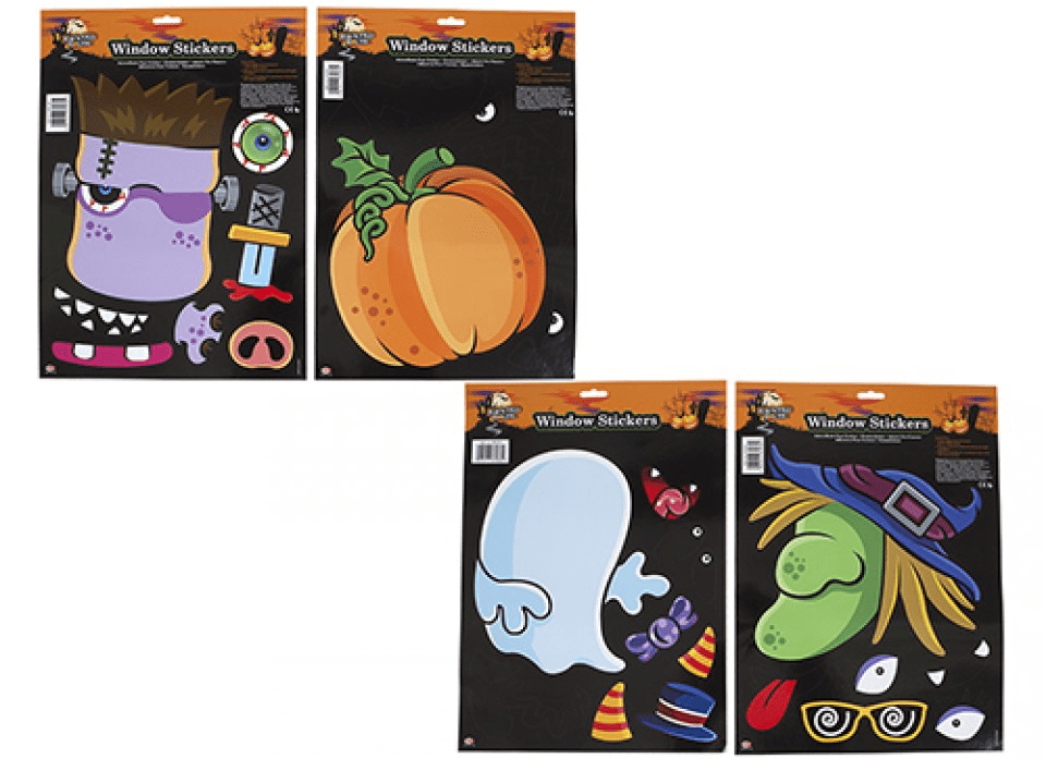 DIY Halloween Window Stickers - Assorted Designs for Home Decor