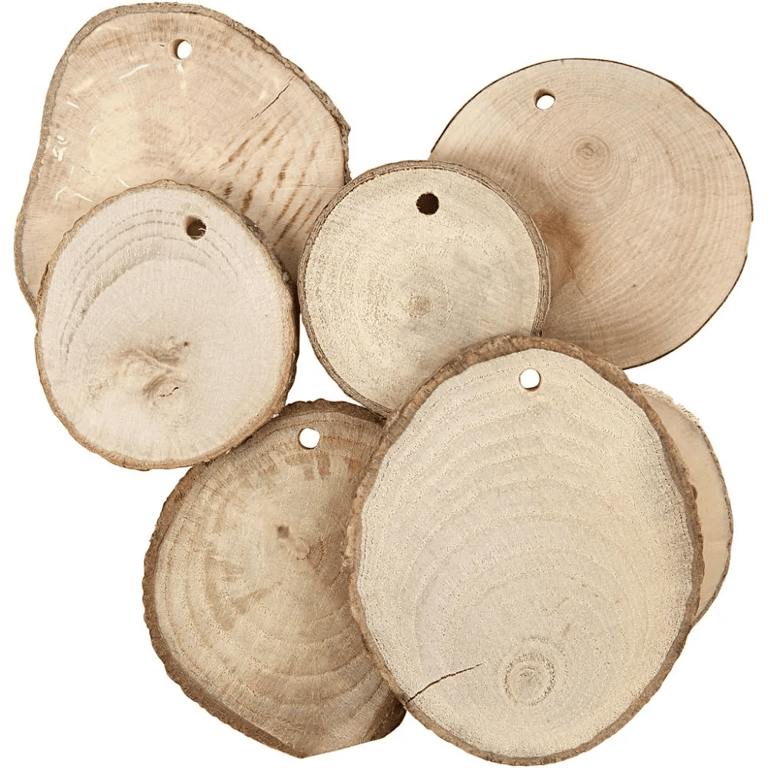 Wooden Discs with Hole (Pack of 25) - Crafting and Home Decor Supplies