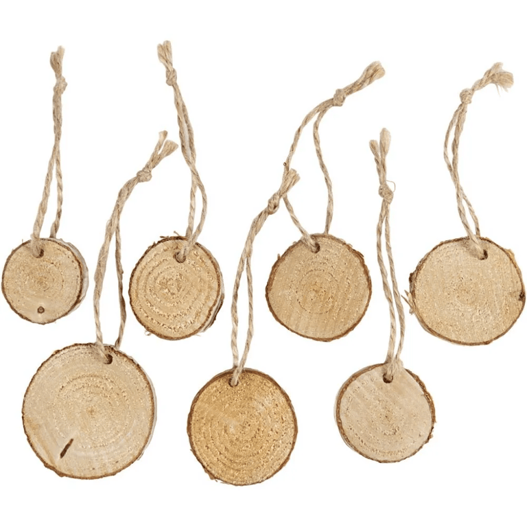 Wooden Discs for Garden Markers - Set of 7 Plant Identifiers and Decorative Accents