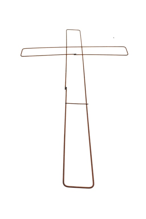 15 Inch Wire Cross Frame - Rustic Home Decor Wall Art Frame