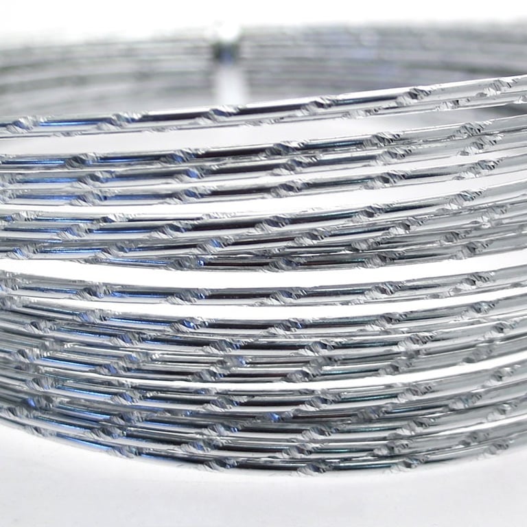 Silver Diamond Cut Aluminium Wire - Perfect for Home Decor and Jewelry Making Projects