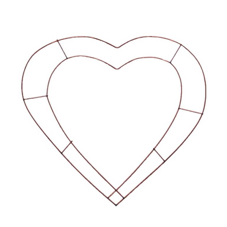 Open Heart 15-Inch Wire Frame Necklace - Elegant Home Decor Accessory and Fashion Statement Piece