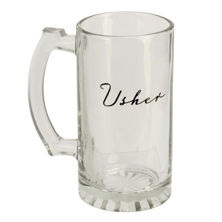 Usher Glass Tankard - Elegant Beer Mug and Home Barware Set