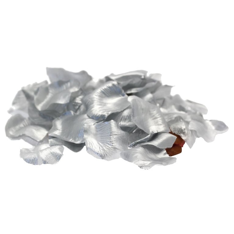 Metallic Silver Rose Petals - Elegant Home Decor Accents and Wedding Centerpieces