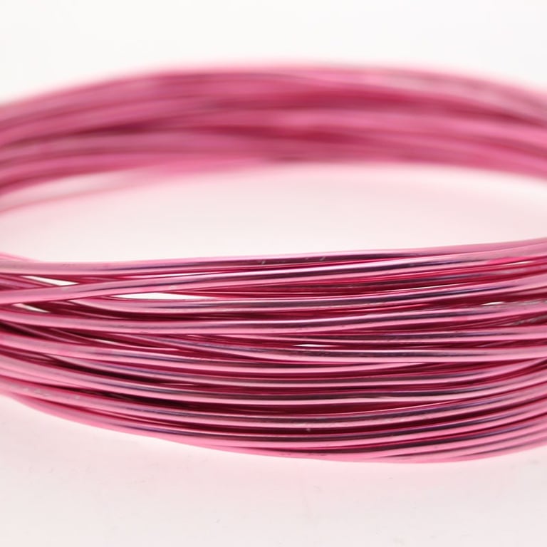 Hot Pink Aluminium Wire - Decorative Craft Wire for Jewelry Making and Home Decoration