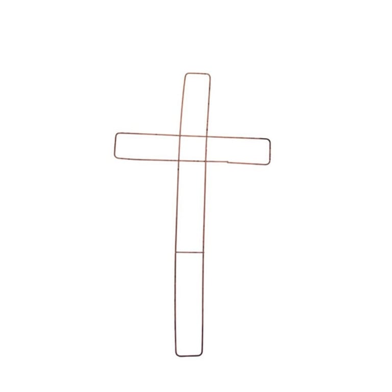 24 Inch Wire Cross Frame - Modern Home Decor Wall Mount Indoor Plant Stand