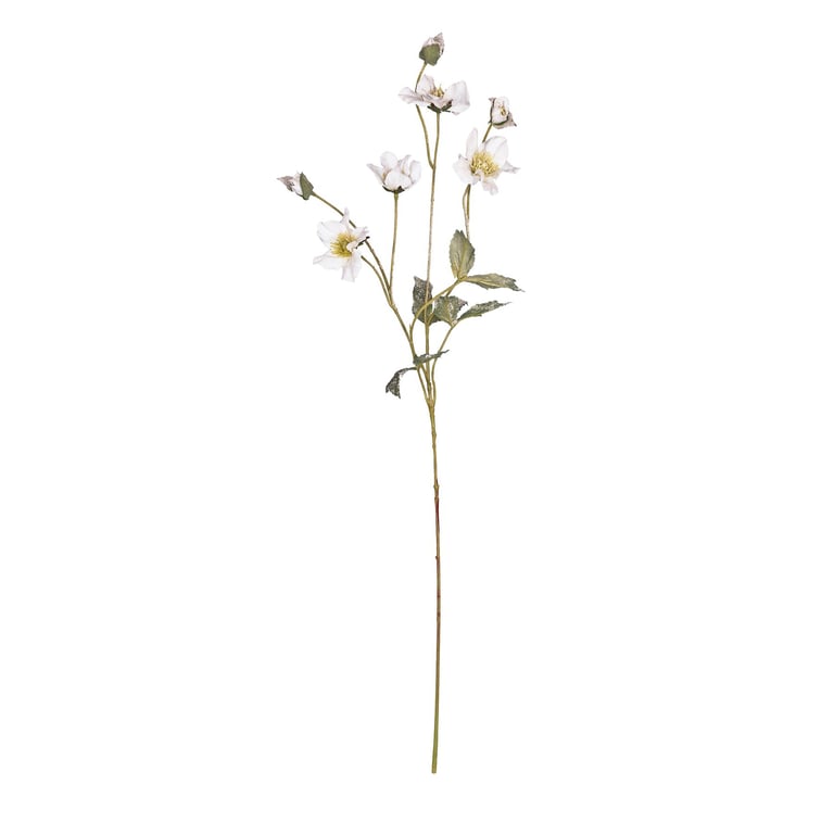 75cm PES Christmas Rose Spray - Durable Holiday Home Decoration