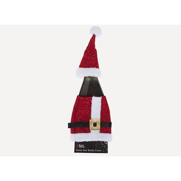 Santa Suit Look Christmas Bottle Cover