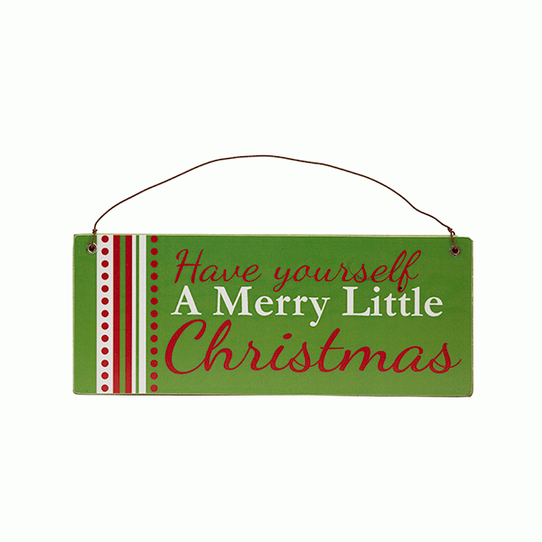 Merry Little Christmas Wall Plaque - Festive Home Decor