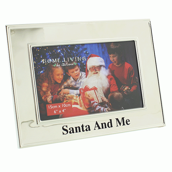 Christmas Santa and Me Photo Frame - Holiday Decor Family Picture Holder