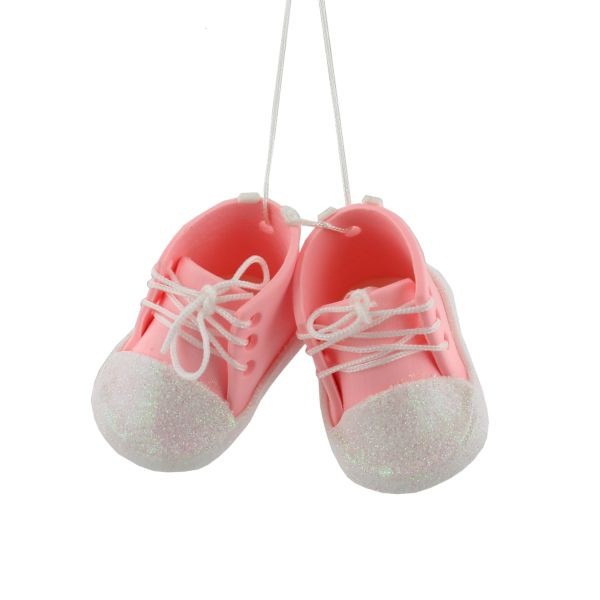 Baby Pink Bootees Tree Ornament by Juliana - Home Decor Baby Shower Christmas Decoration