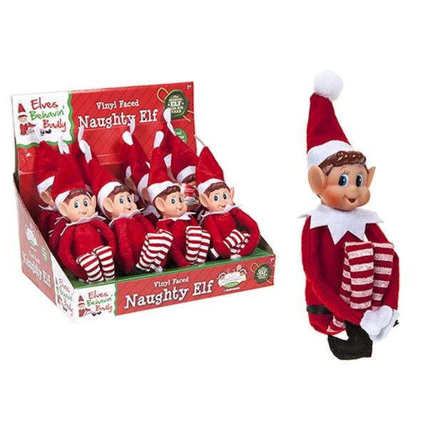 12 Inch Naughty Elf Christmas Decoration Figurine Toy