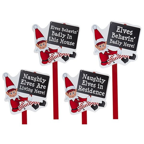 25 Wooden Elf Garden Sign - Holiday Outdoor Decoration