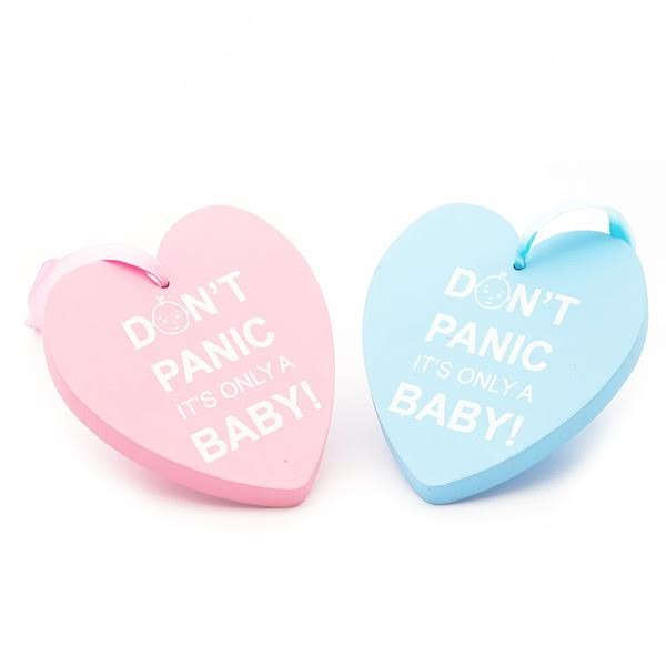 Chunky Wooden Hearts - Baby Decorations and Nursery Gifts in Pink