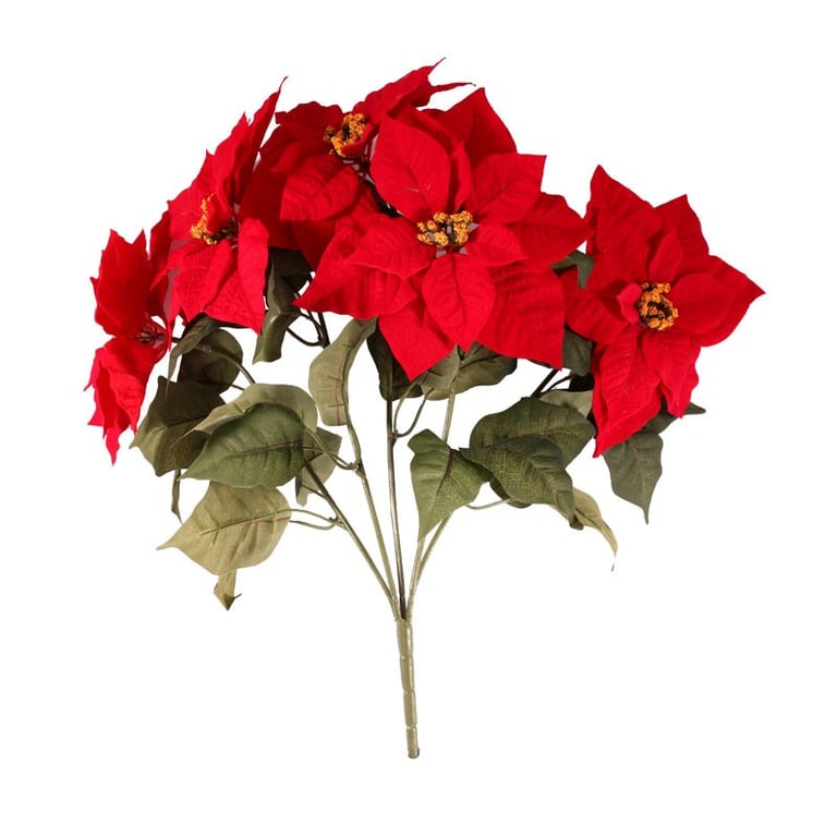 Large 20 Inch Poinsettia Plant - Holiday Decor Indoor Potted Plant