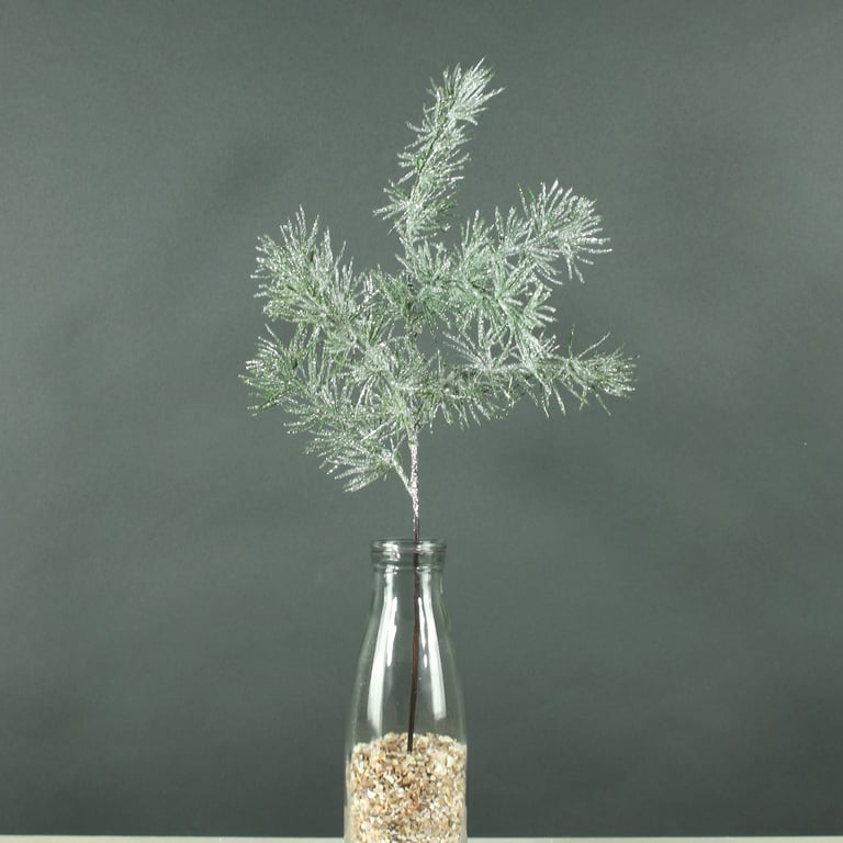 Frosty Leaf Spray Pick - Winter & Fall Home Decor Accent