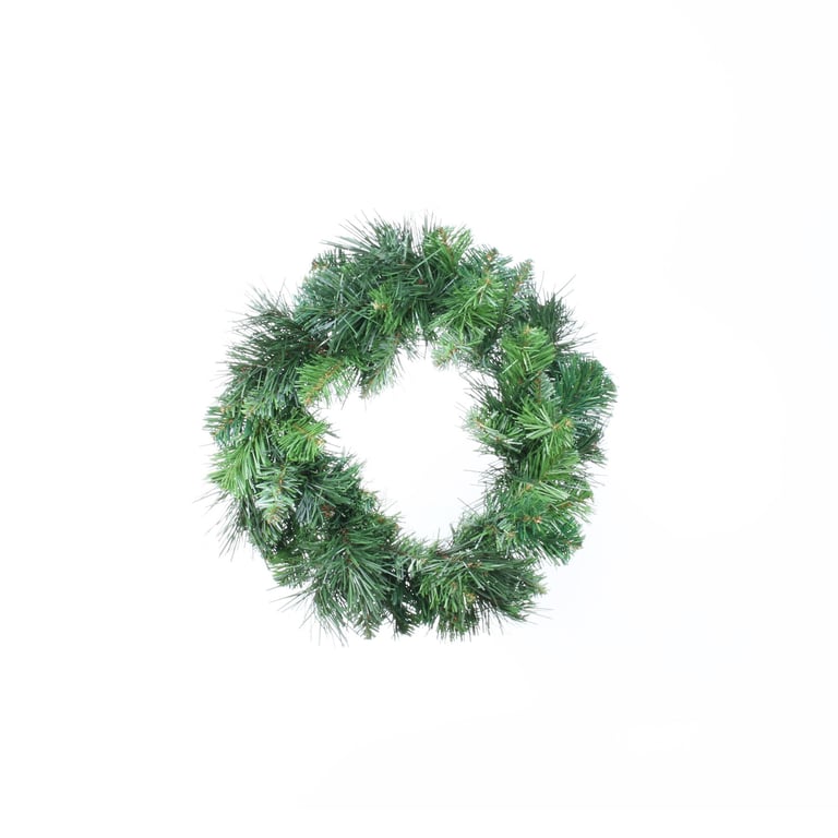 Deluxe Evergreen Greenery Wreath (12inch) - Seasonal Home Decor Holiday Decoration