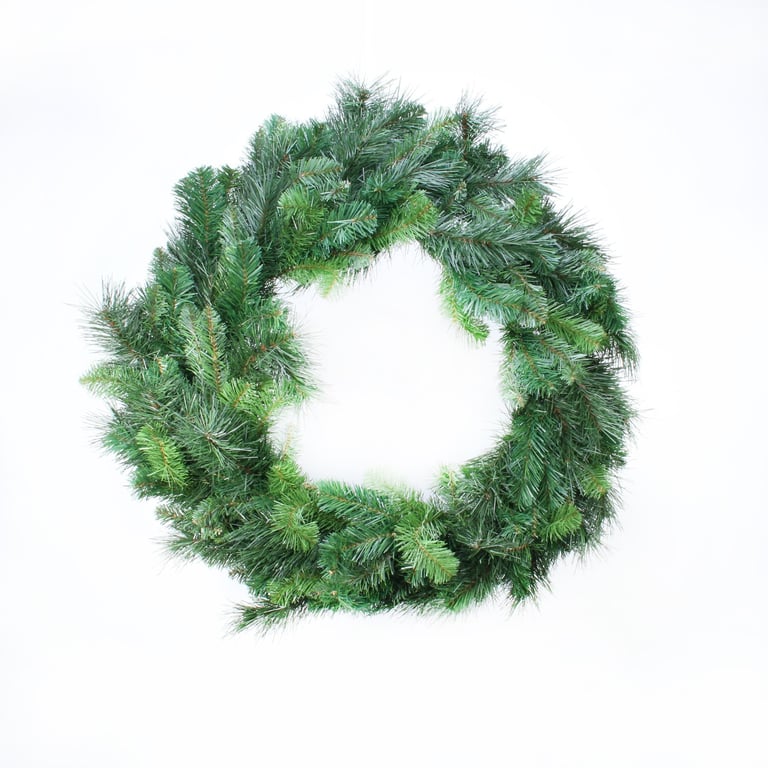 Deluxe 75cm Evergreen Wreath with 190 Tips - Holiday Home Decor Decoration