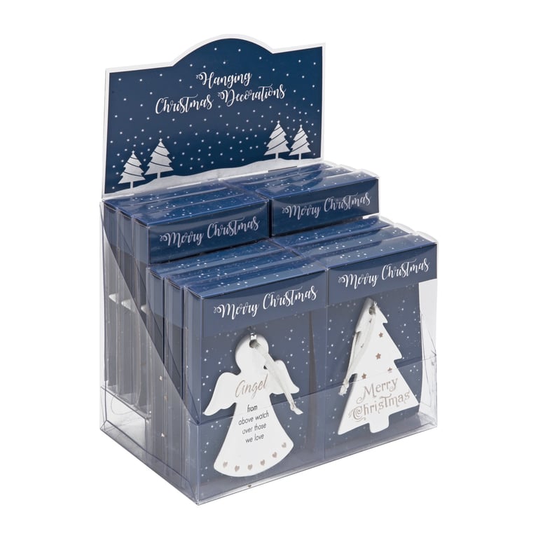 Ceramic Hanging Decorations - Angel and Star Figurines for Home and Kitchen Decoration