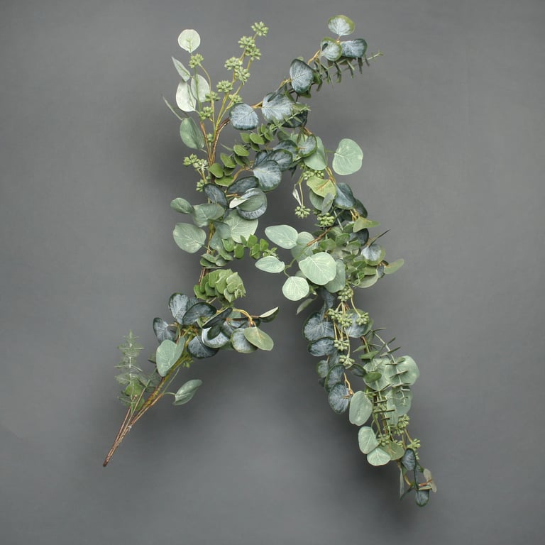 Eucalyptus and White Berry 150cm Garland for Home Decor