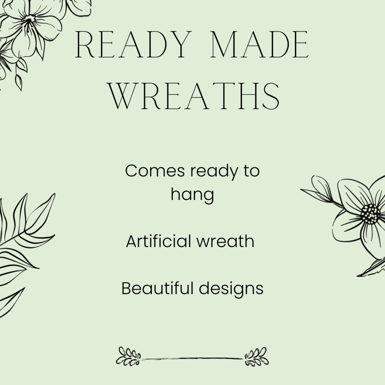 Pine Leaves Cone and Bell Wreath - Winter Festive Home Decor Decoration