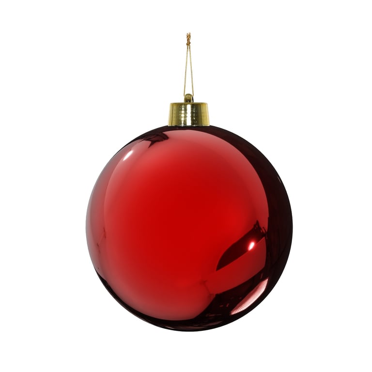 Red Shiny Shatterproof Bauble - 20cm Decorative Home Decoration Ball