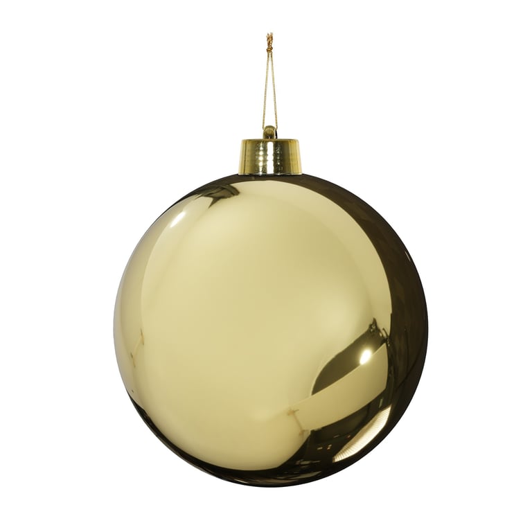 25cm Gold Shatterproof Bauble - Durable Home Decor Ornament for Festive Seasons