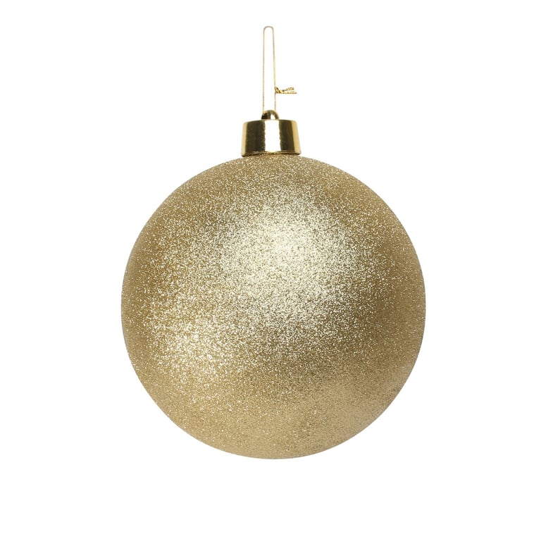 Gold Glitter Shatterproof Bauble - Durable Home Decor for Holidays and Events