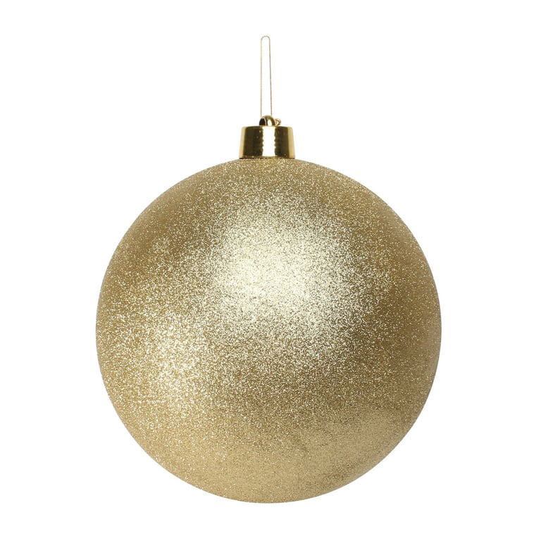 30cm Shatterproof Gold Glitter Bauble - Sparkly Home Decor and Holiday Ornament