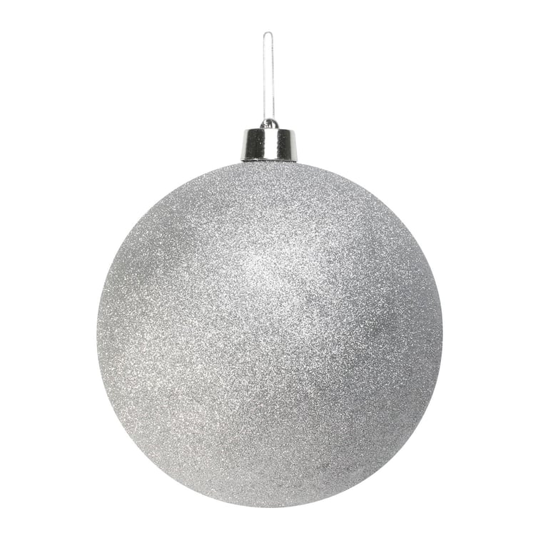 Silver Glitter Shatterproof Bauble - 30cm Home Decor Decoration