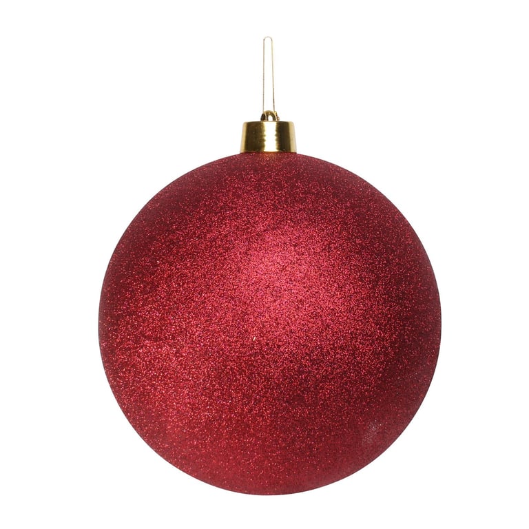 Burgundy Glitter Shatterproof Bauble Decoration - 30cm Party Home Ornament