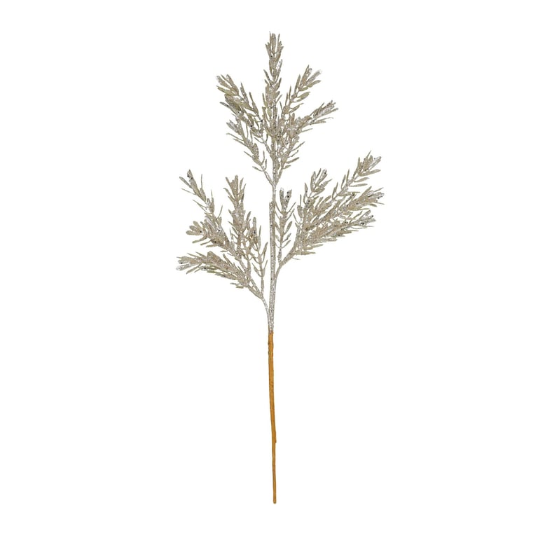 Champagne Glitter Ruscus Spray - Sparkling Home Decor and Party Decoration Spray