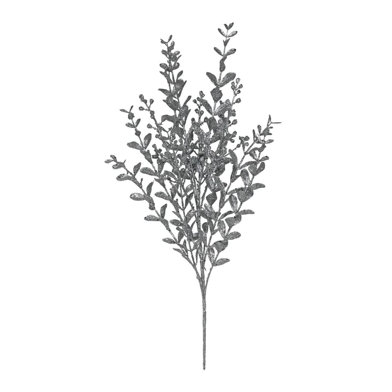 Pewter Boxwood Glitter Spray - Metal Decorative Accent Home Fragrance