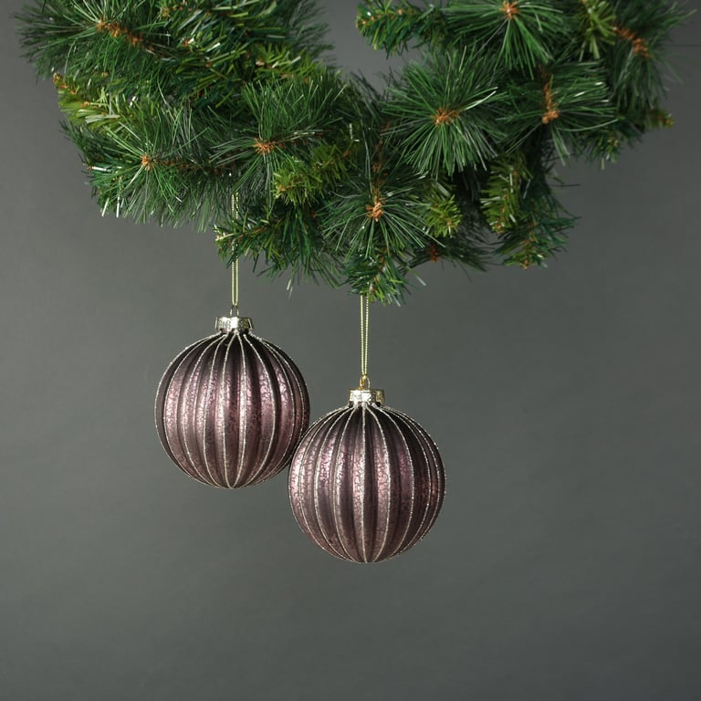 Isla 10cm Glass Pumpkin Bauble Set of 4 - Elegant Home Decor for Fall and Holiday Seasons