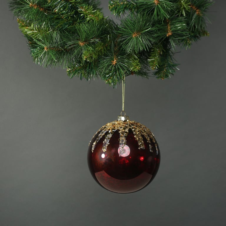 Zanna 15cm Glass Bauble - Elegant Home Decoration Ornaments for Holiday Season