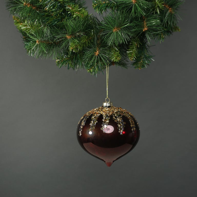 Zanna 15cm Glass Onion Bauble Set - Elegant Home Decor Kitchenware Ornaments