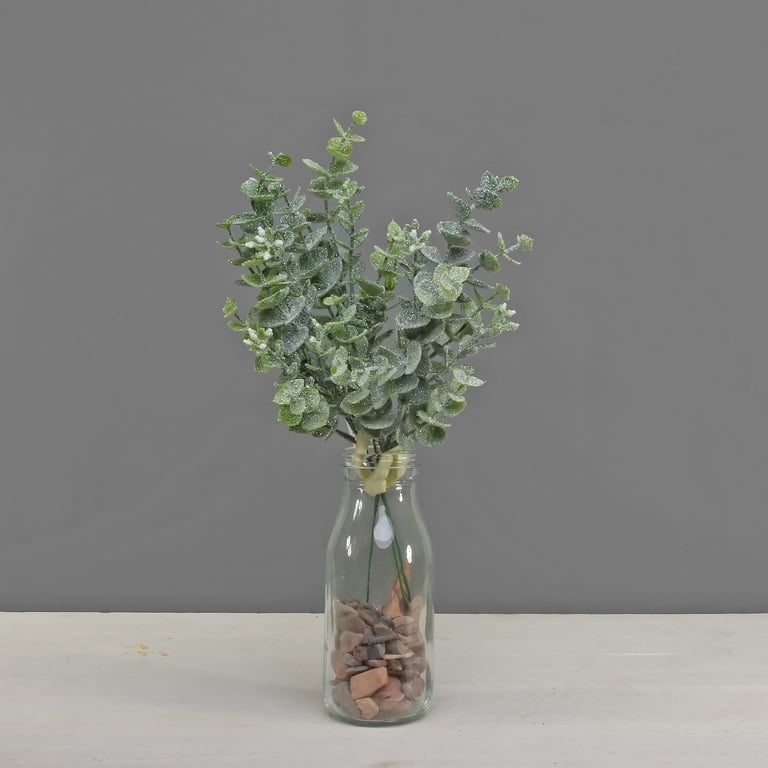 Eucalyptus Bunch with Frost - Winter Home Fragrance Centerpiece Decor