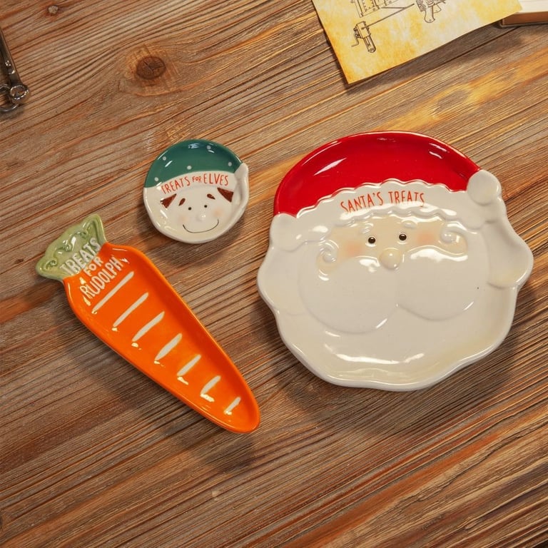 Set of 3 Ceramic Pet Bowls - Treat Dishes Set for Small Dogs and Cats - Home Pet Supplies