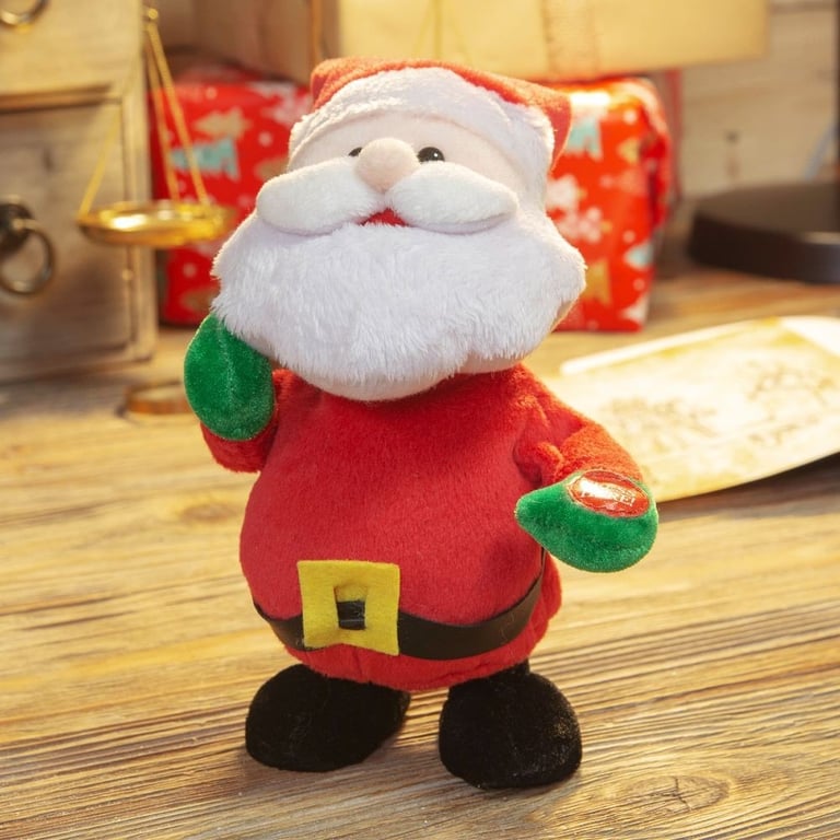Animated Musical Santa Claus Holiday Ornament - Festive Home Christmas Decoration