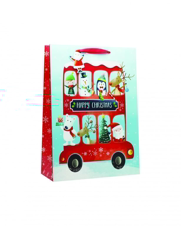 Christmas Bus XL Bag - Large Capacity Holiday Travel Backpack with Festive Luggage Design