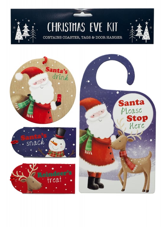 Whimsical Christmas Eve Decorations Kit - Holiday Crafting Set for Festive Home Decor