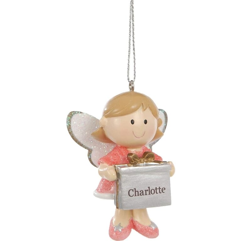 Pink Angel Blanks Christmas Decoration - Personalisable Home Decor Holiday Ornament