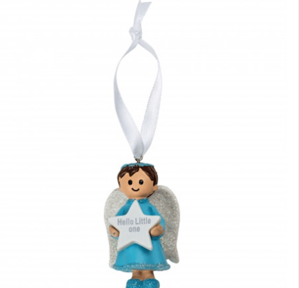 Blue Angel Blanks Christmas Decoration - Elegant White Angel Holiday Ornament for Home Decor
