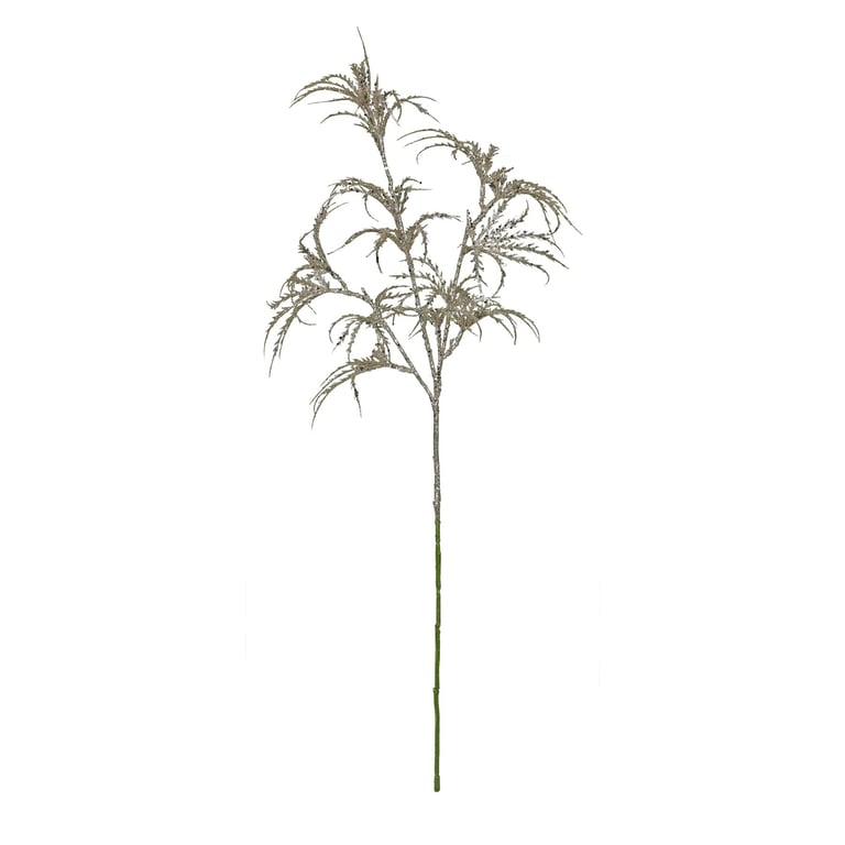 Champagne Glitter Aralia Leaf Stem - Luxury Home Decor and Wedding Decoration Centerpiece