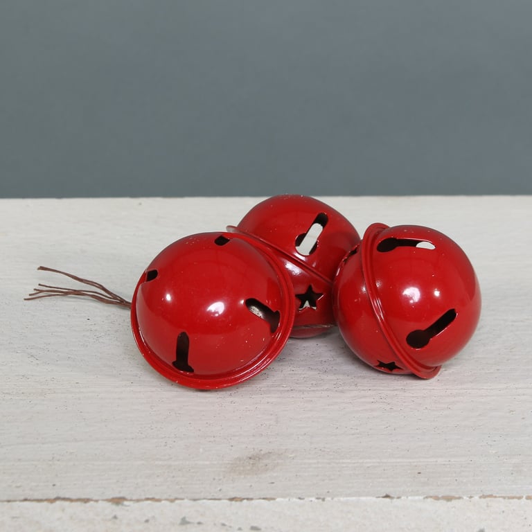 Red Bells on Wire - Christmas Ornaments and Holiday Decorations for Home Decor