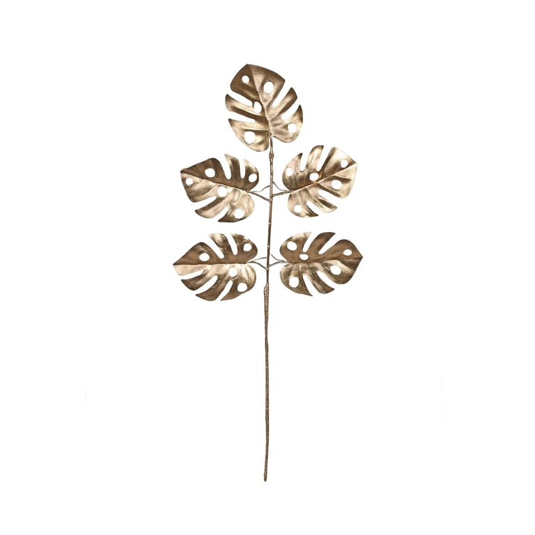 Gold Metallic Monstera Leaf Spray - Add Luxe Plant Prints to Any Room with Easy-to-Apply Wall Art Sprays