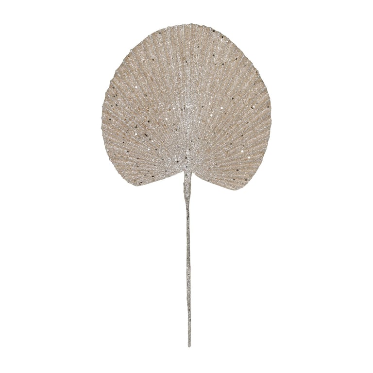 Champagne Glitter Palm Spear Stem - Elegant Glitter Decor for Weddings and Events