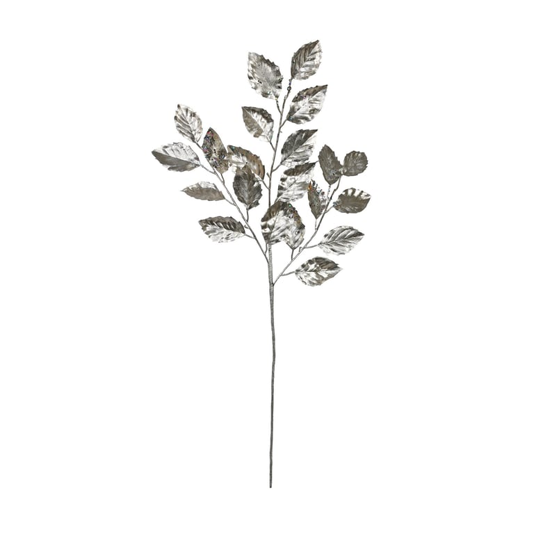 Champagne Metallic Birch Leaf Spray - Elegant Home Decor Accent for Fall and Holiday Seasons