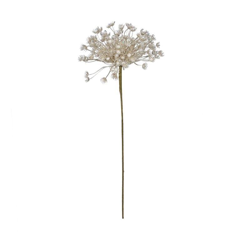 Champagne Metallic Allium with Giltter - Elegant Home Decor Allium Flower Arrangement
