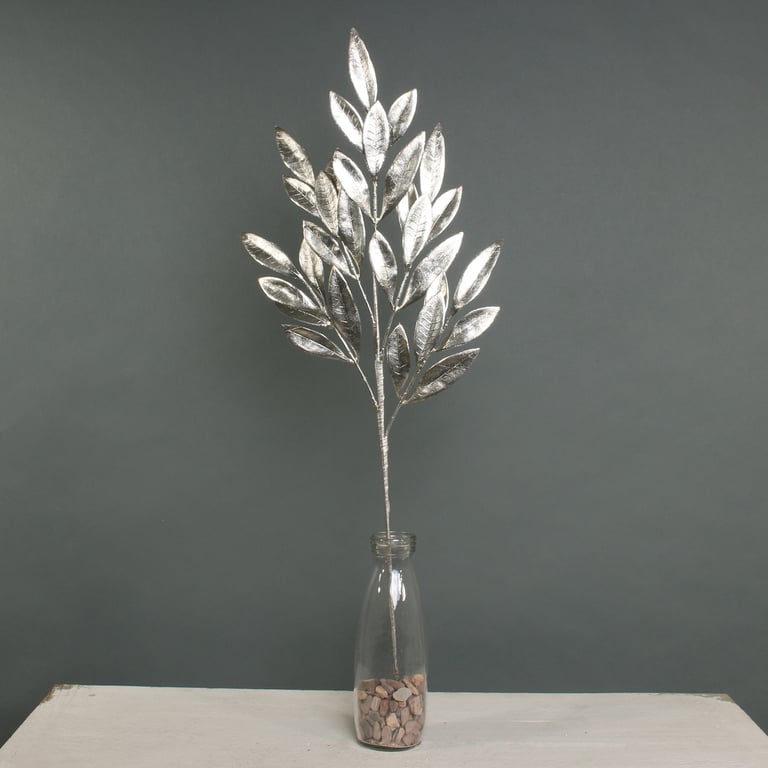 Champagne Metallic Laurel Leaf Spray - Luxury Home Decor Accent Spray with Gold Finish